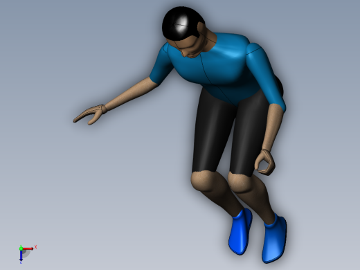 人机工程模型图纸标准人体模型可调整关节SolidWorks三维3D素材俯视缩略图