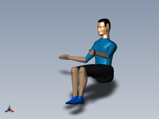 人机工程模型图纸标准人体模型可调整关节SolidWorks三维3D素材正等轴测缩略图