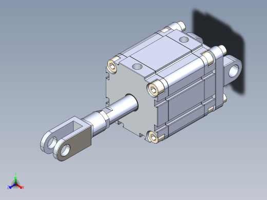 neumatic气缸3D模型正等轴测缩略图