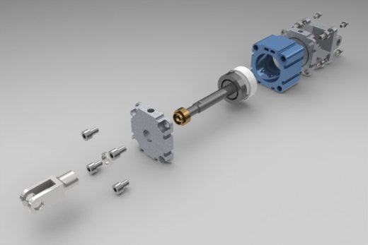 neumatic气缸3D模型缩略图