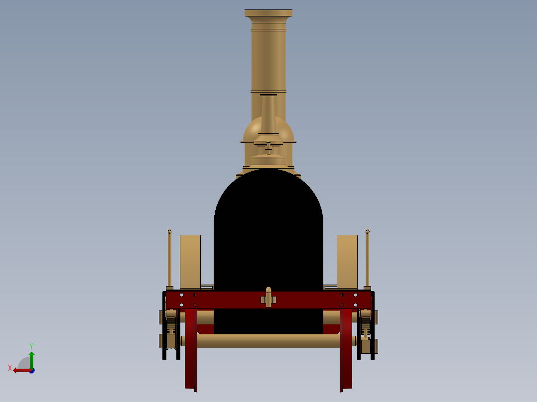 蒸汽火车头SW2014后视图