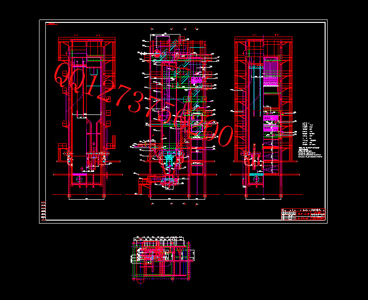 循环硫化床锅炉图纸
