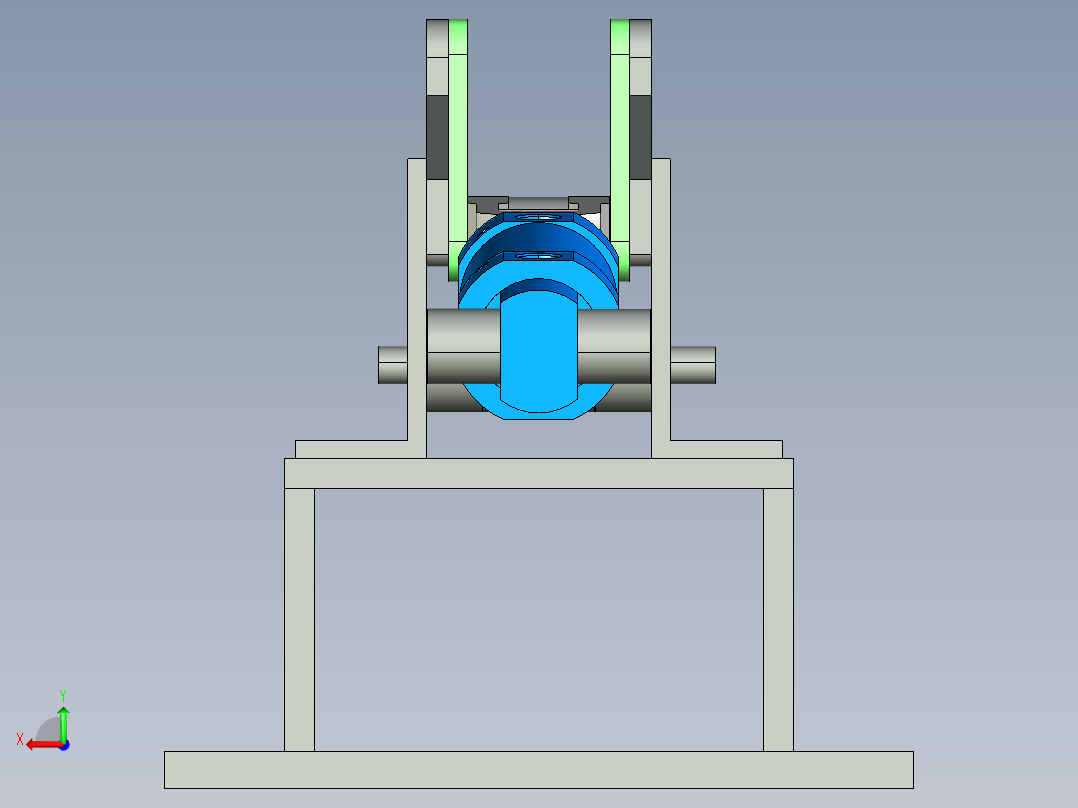 水平阻挡部件后视图
