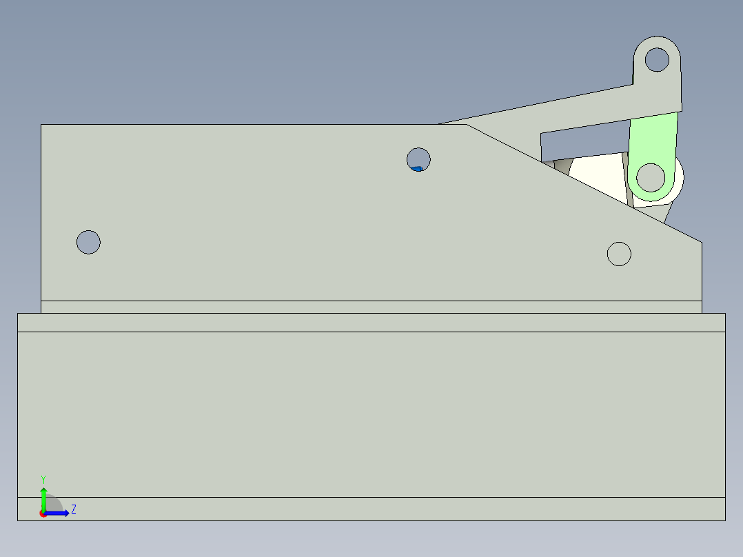 水平阻挡部件左视图
