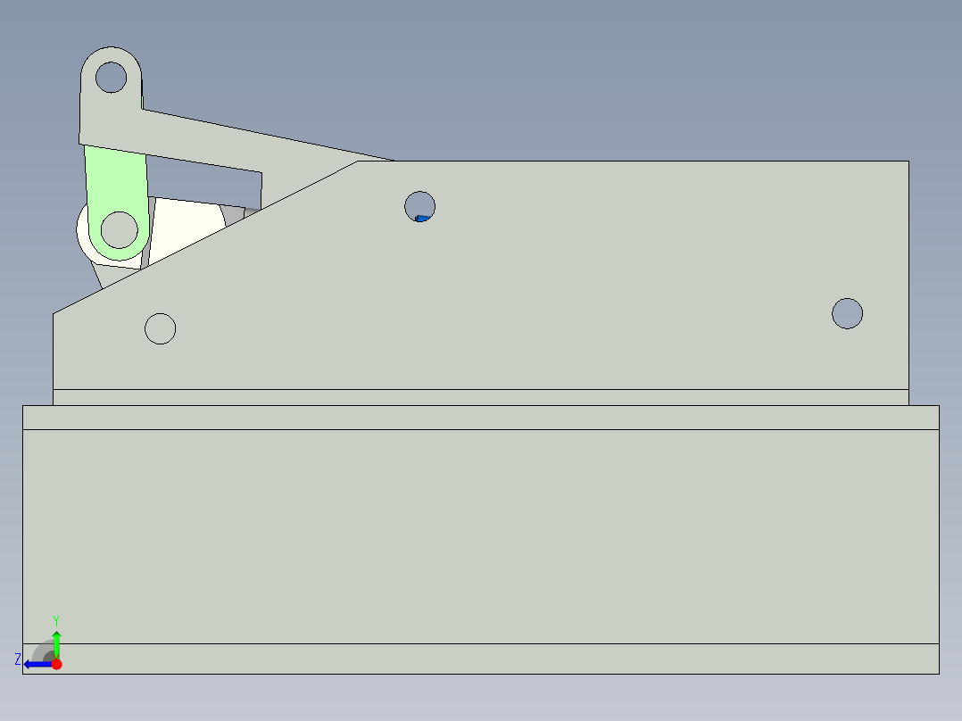 水平阻挡部件右视图