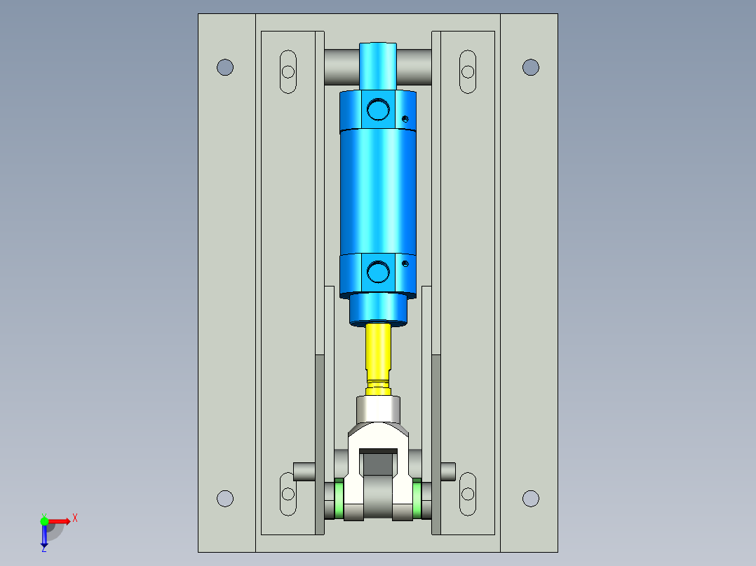 水平阻挡部件俯视图