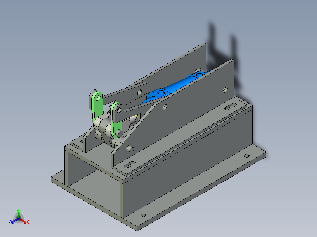 水平阻挡部件正等轴测图