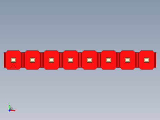 彩色公头100mil（2.54mm）系列-DS1021_red_1x08p_100mil_Type1_rev1.0前视缩略图