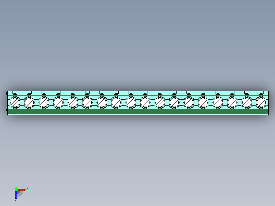 DEGSON DG636 系列 6.357.629.52mm 接线端子-DG636-7.62-18P-14-00AH俯视图