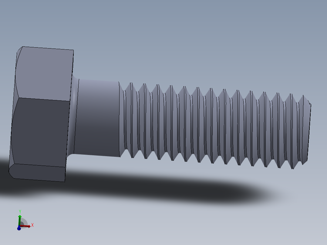 UNC 六角螺栓-Hex Bolt 0.3125-18 x 1.SLDPRT