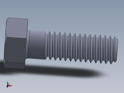 UNC 六角螺栓-Hex Bolt 0.3125-18 x 1.SLDPRT
