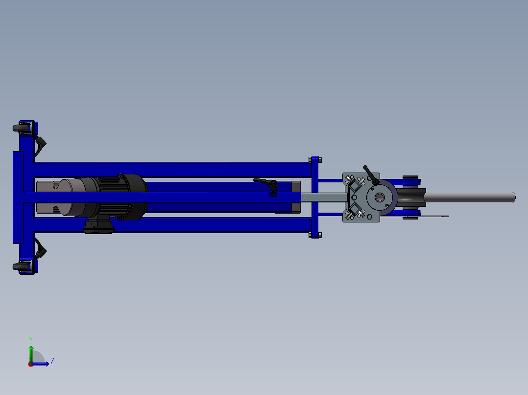 全自动数控弯管机床左视图