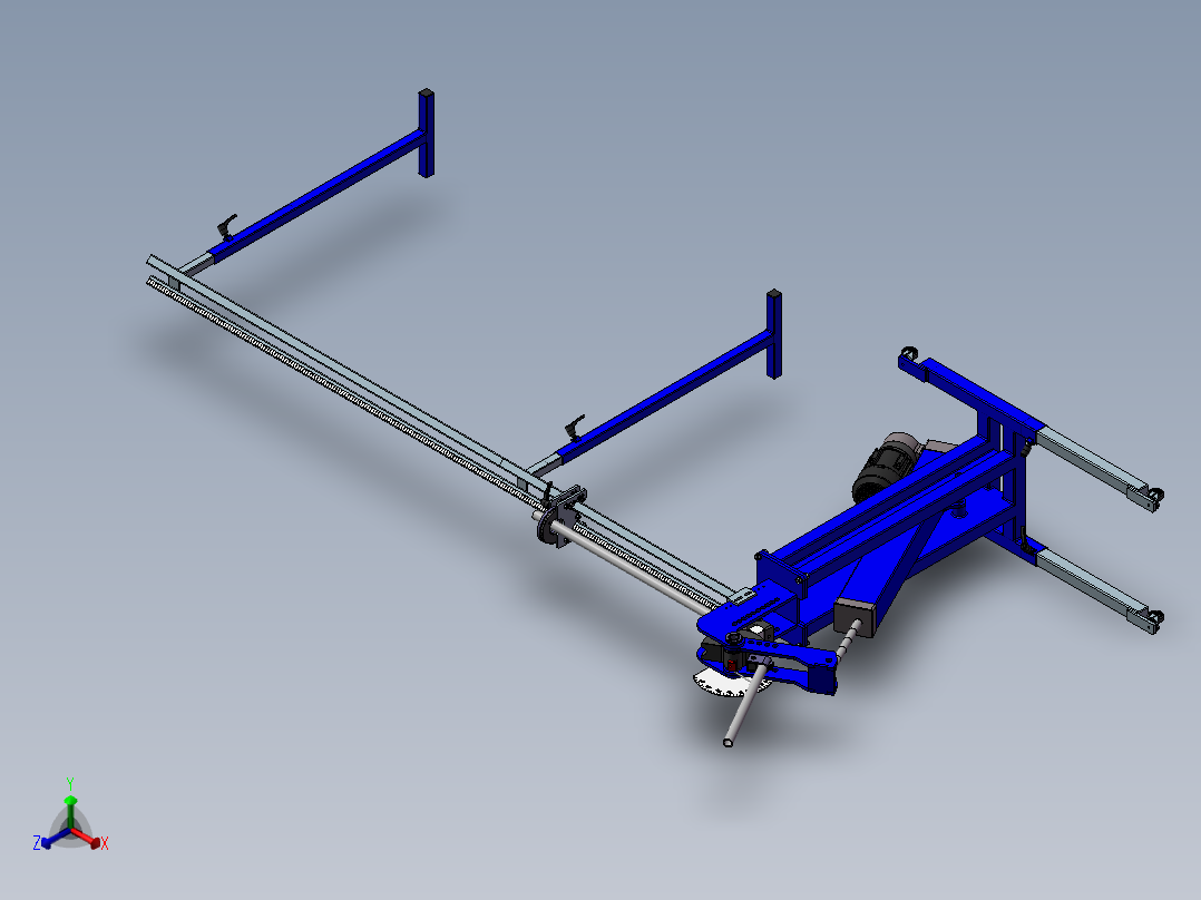 全自动数控弯管机床正等轴测图
