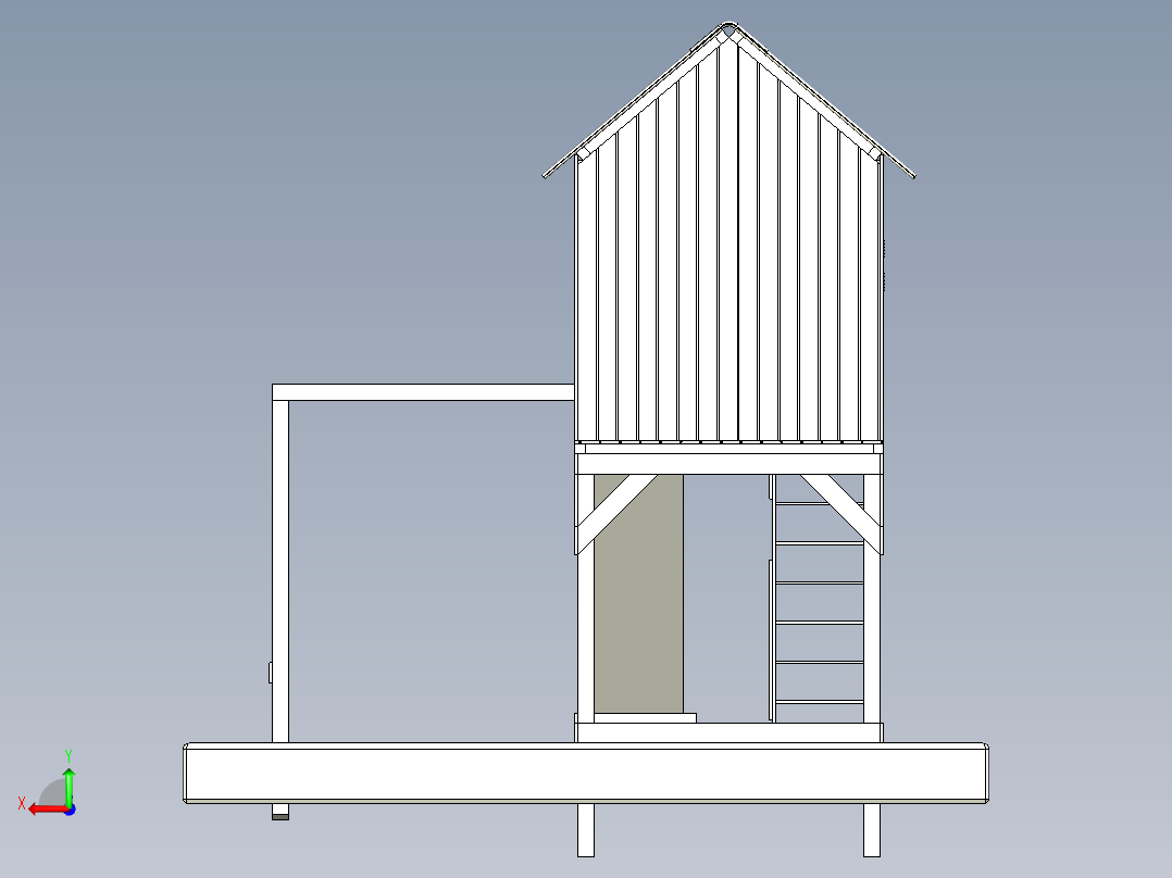 家庭游乐场花园儿童后视图