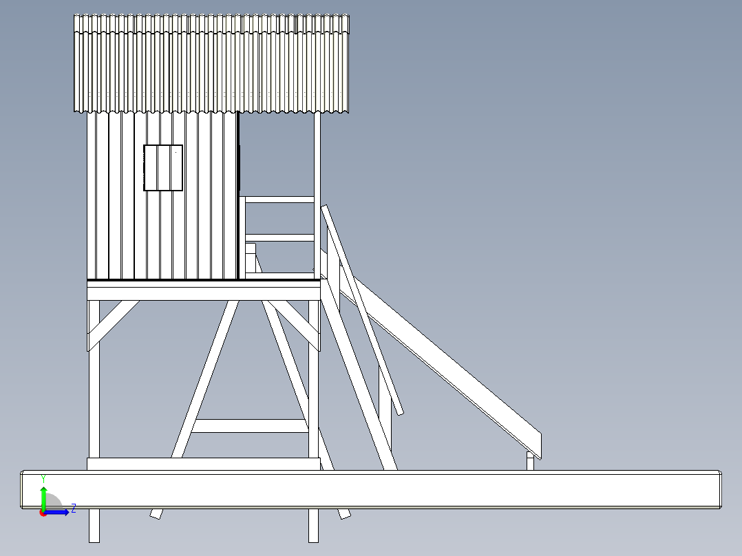 家庭游乐场花园儿童左视图