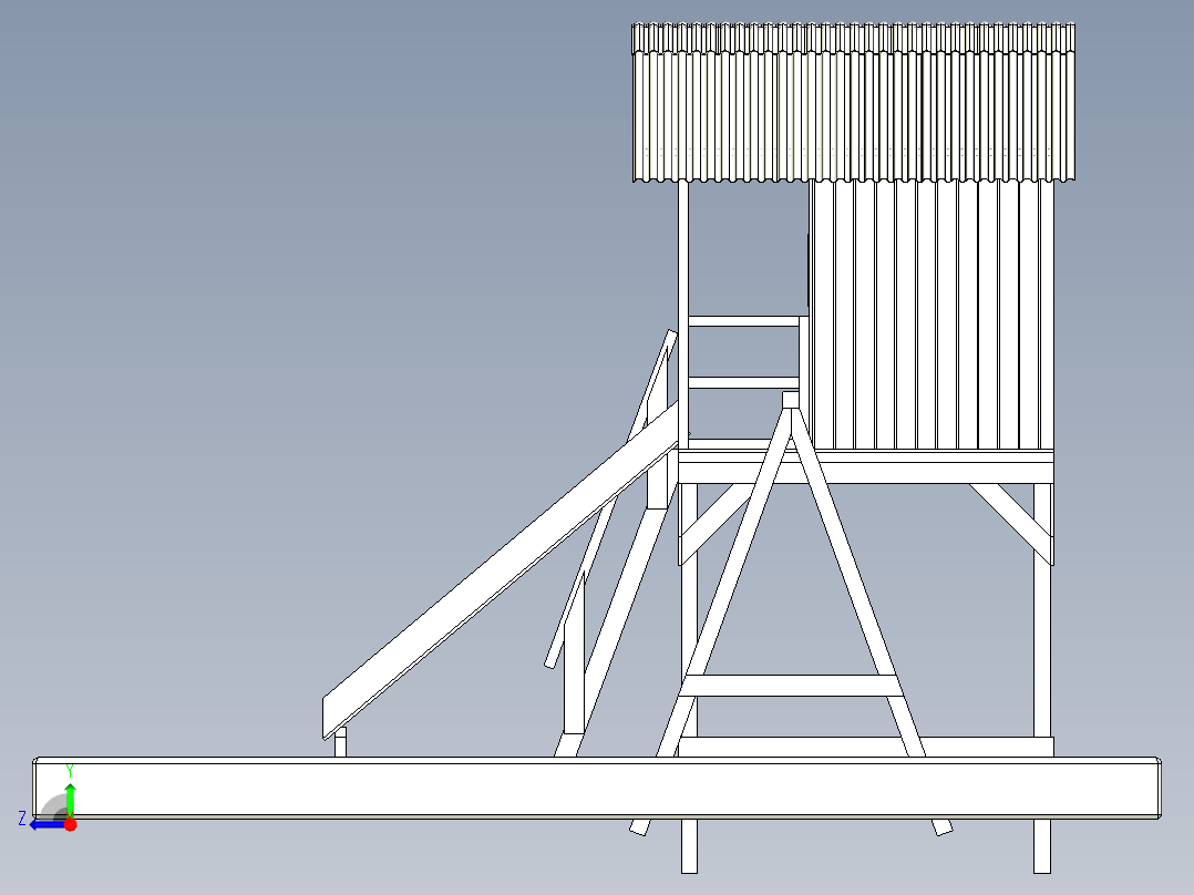 家庭游乐场花园儿童右视图