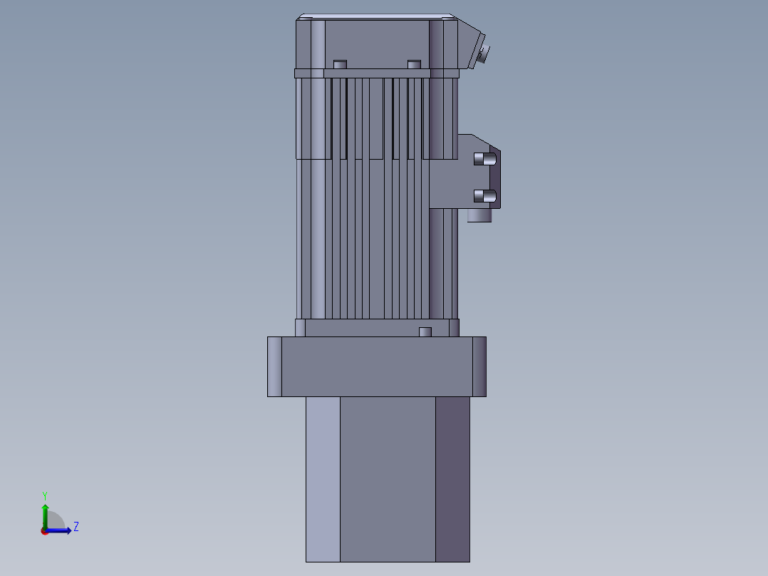 64-TB-(400W电机+联轴器+64法兰+马达座)左视图