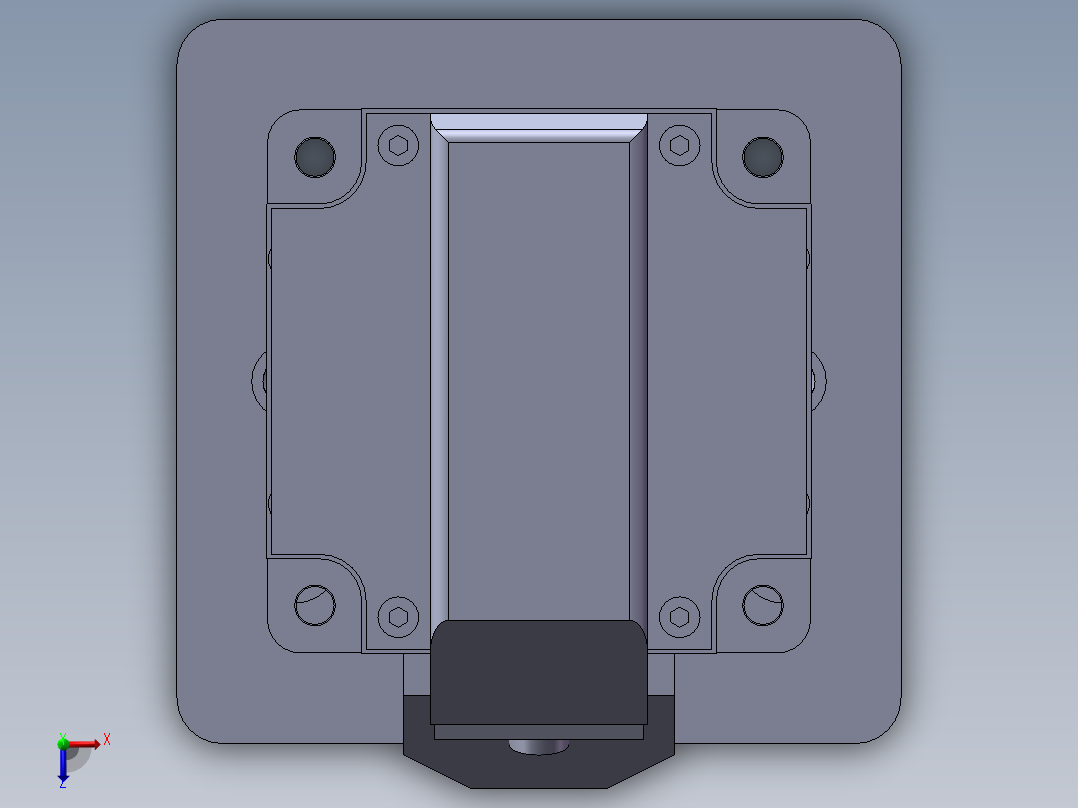 64-TB-(400W电机+联轴器+64法兰+马达座)俯视图