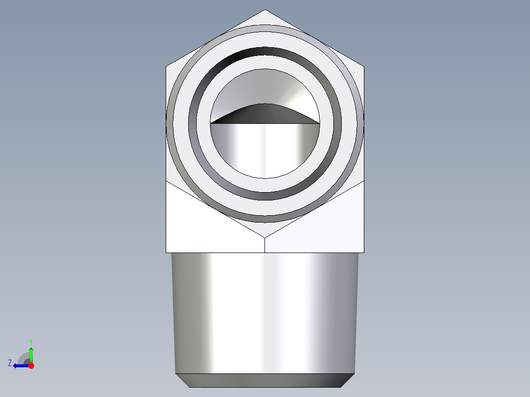 卡套式工业通用硬管接头EO_Male_stud_elbow_WE25S1NPT71X右视图