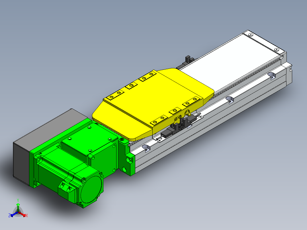 GTA内嵌同步带全封闭GTA12-L-60步进正等轴测图