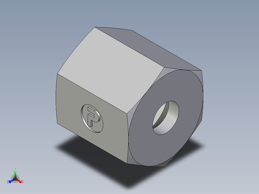 卡套式工业通用硬管接头EO_Nut_EO_24__Cone_end_M06SCFX主视图