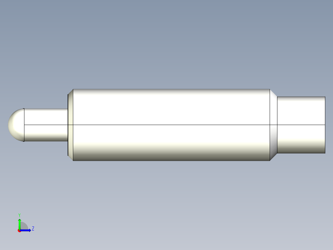 定位柱(重荷重)2207-3D多系列多零件图纸模型左视图