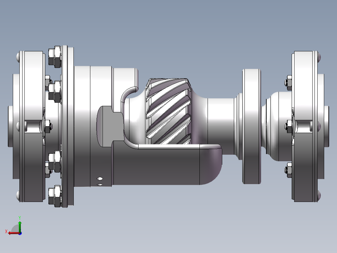 磁力驱动器设计模型后视图