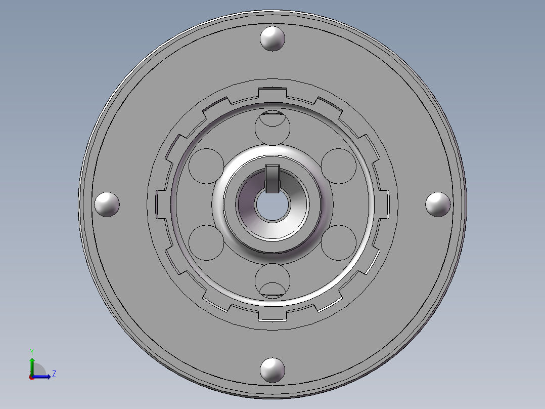 磁力驱动器设计模型左视图