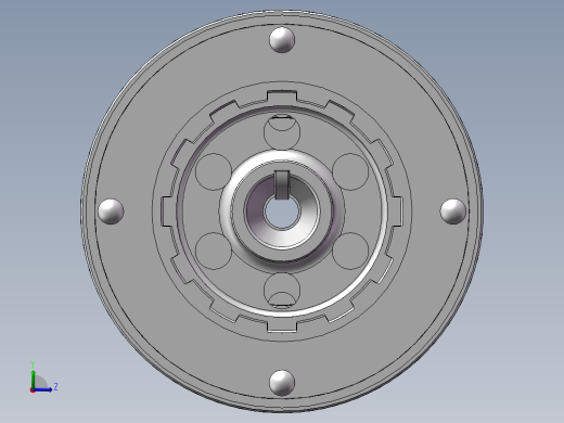 磁力驱动器设计模型左视缩略图