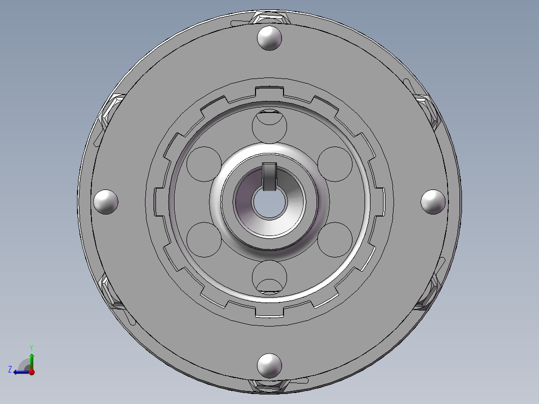 磁力驱动器设计模型右视图