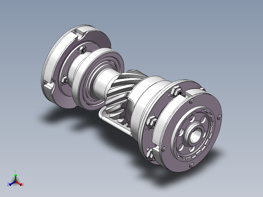 磁力驱动器设计模型正等轴测图