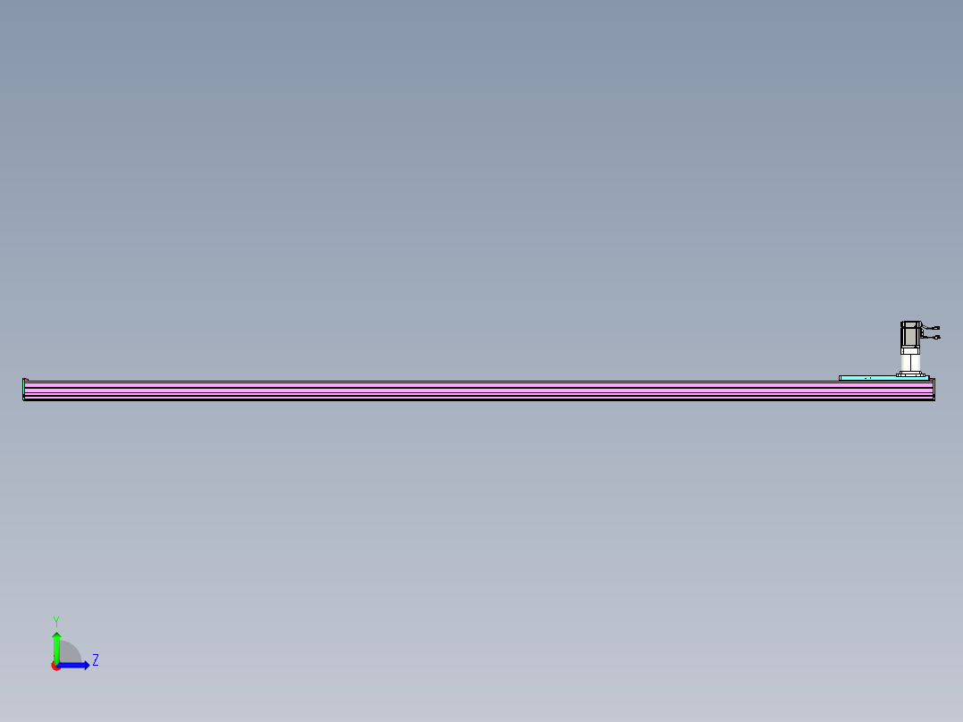 东锦齿条传动DH210G-L167-S3450-BU-减速机+P750W左视图