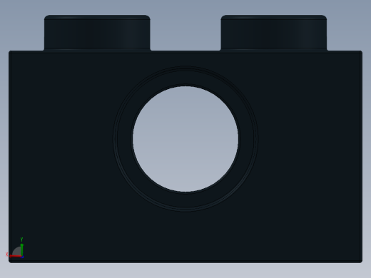 乐高机械组积木（横梁）-370026 Black Technic Brick 1 x 2 with Hole后视缩略图