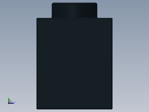 乐高机械组积木（横梁）-370026 Black Technic Brick 1 x 2 with Hole左视缩略图