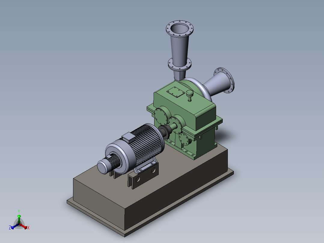 离心压缩机正等轴测图