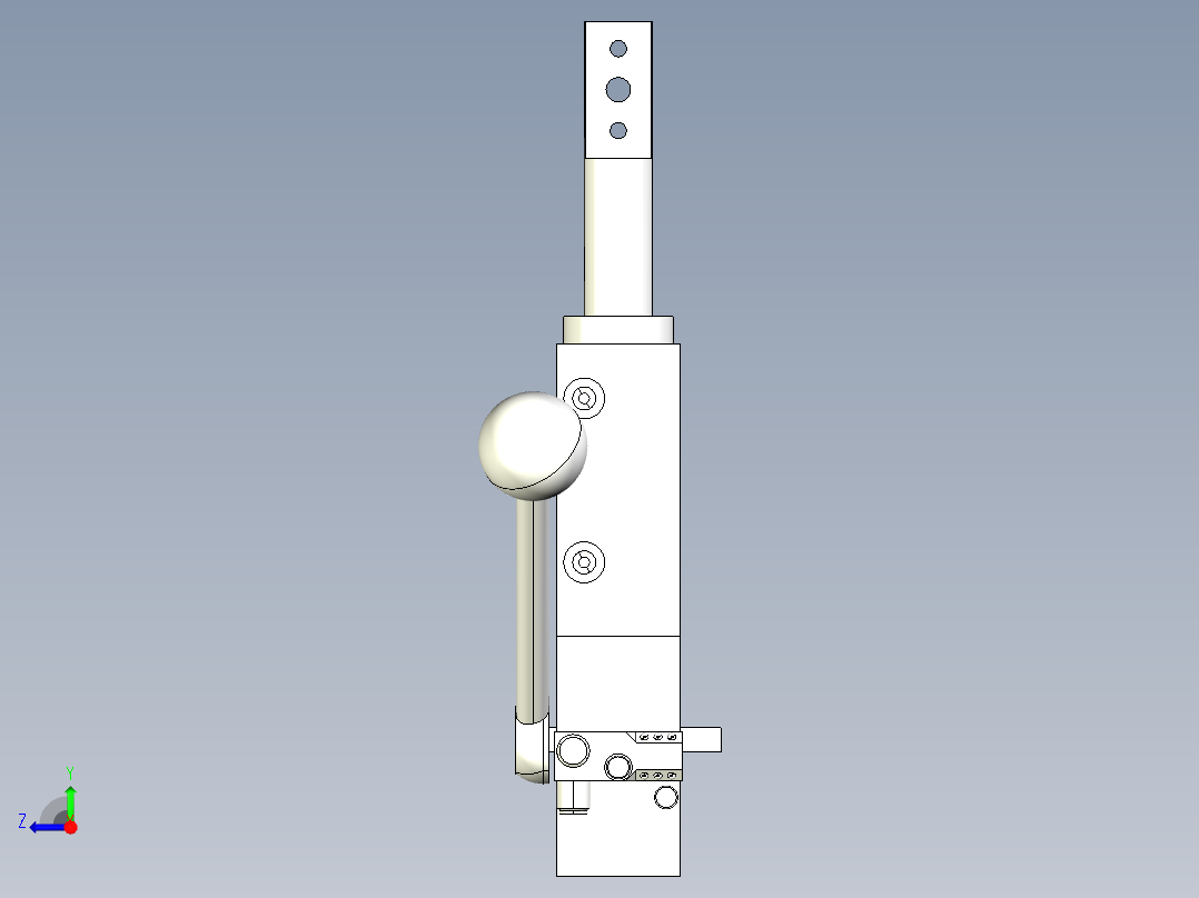 德克斯TUNKERS气缸数模SZV_1_40_Z_A12_TUENKERS右视图