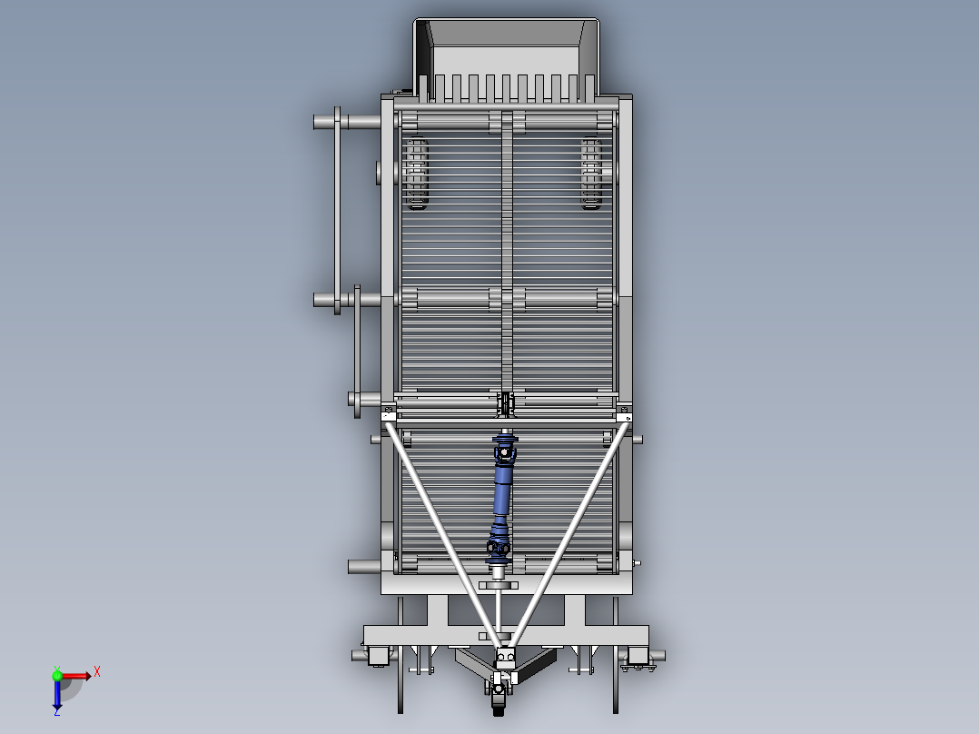 牵引机器模型俯视图