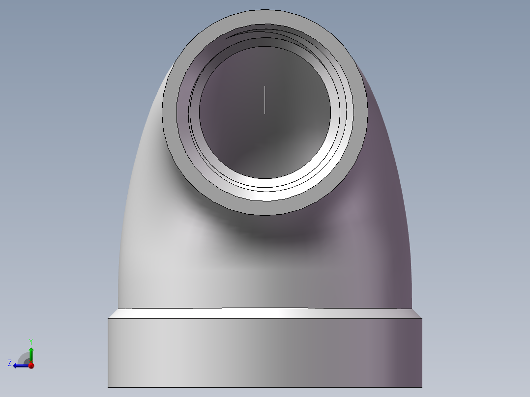 弯头-异径内丝 DN20-DN10右视图