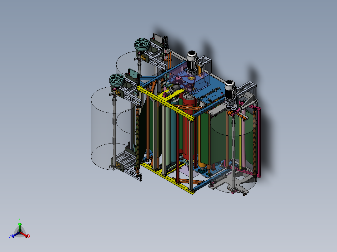 180覆膜机正等轴测图