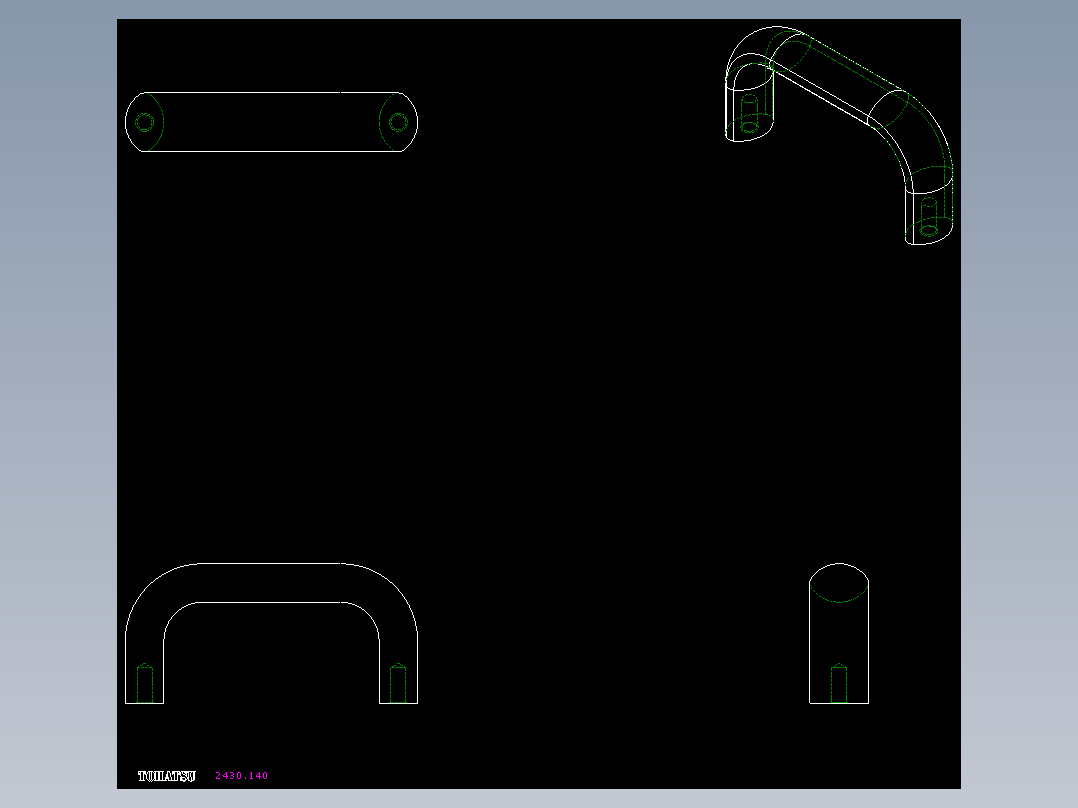取手(鋁合金)2430-2D多系列多零件图纸模型