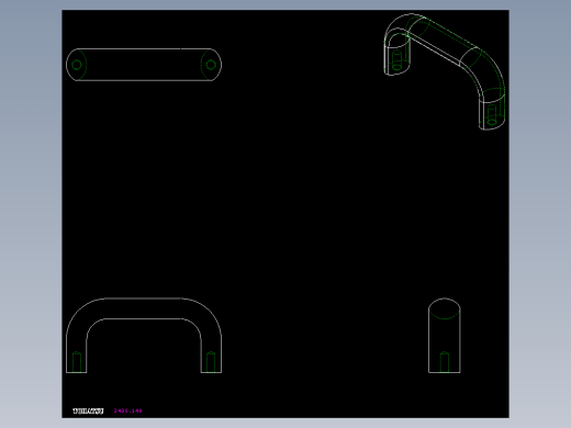 取手(鋁合金)2430-2D多系列多零件图纸模型