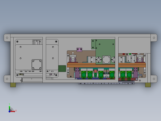 钻孔冲孔一体机（sw18可编辑+工程图+bom）前视缩略图
