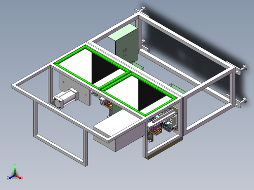 钻孔冲孔一体机（sw18可编辑+工程图+bom）正等轴测缩略图