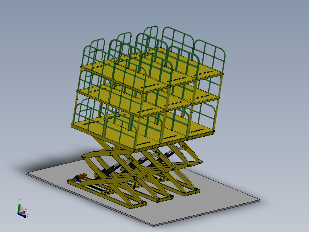 停车升降平台sw18可编辑