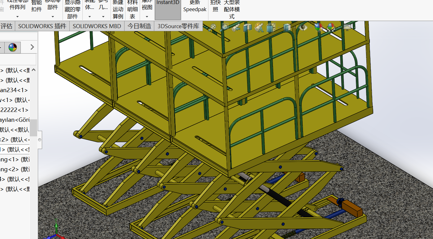 停车升降平台sw18可编辑