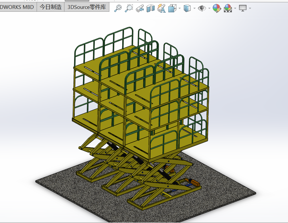 停车升降平台sw18可编辑