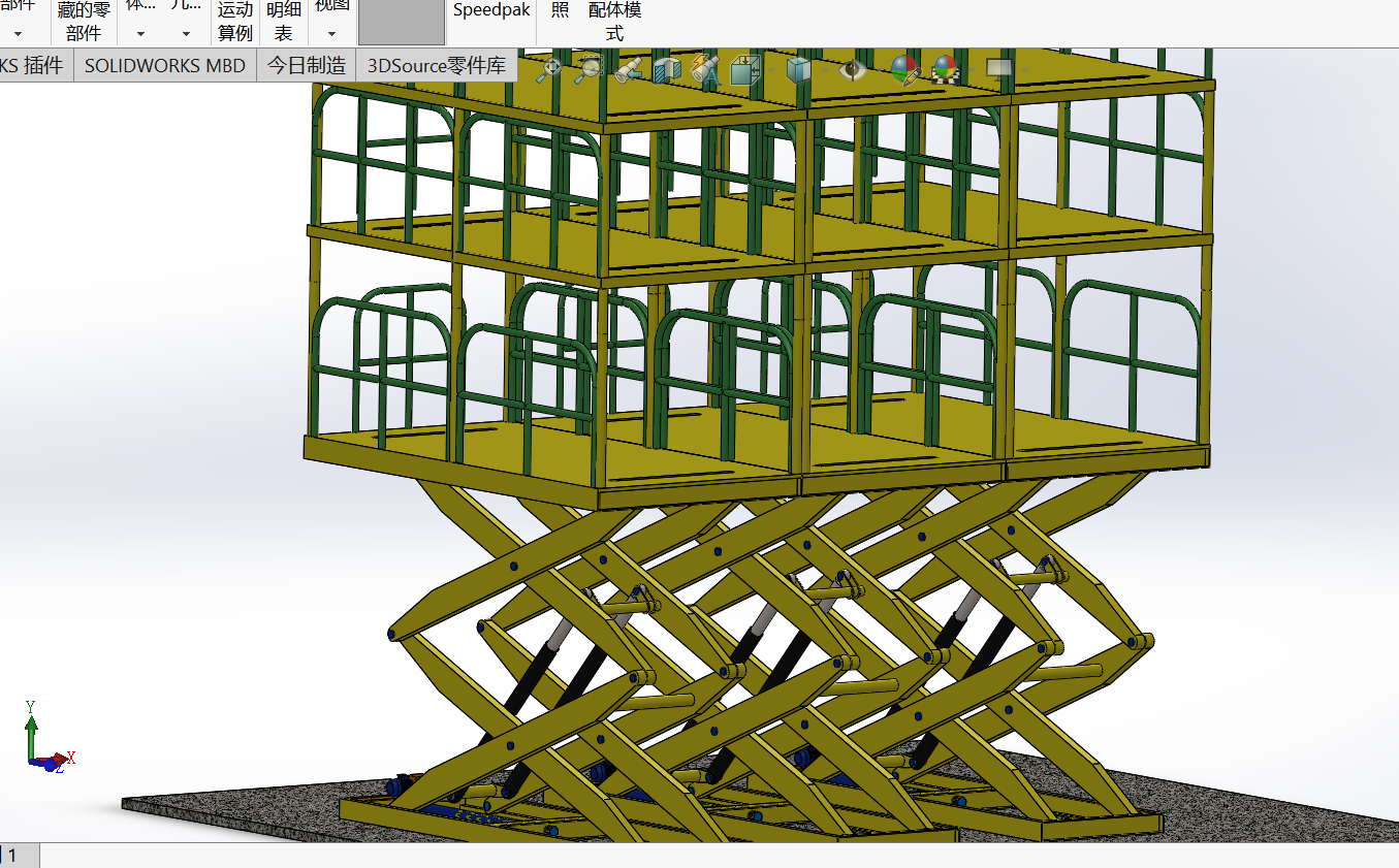 停车升降平台sw18可编辑