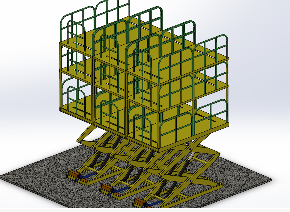 停车升降平台sw18可编辑
