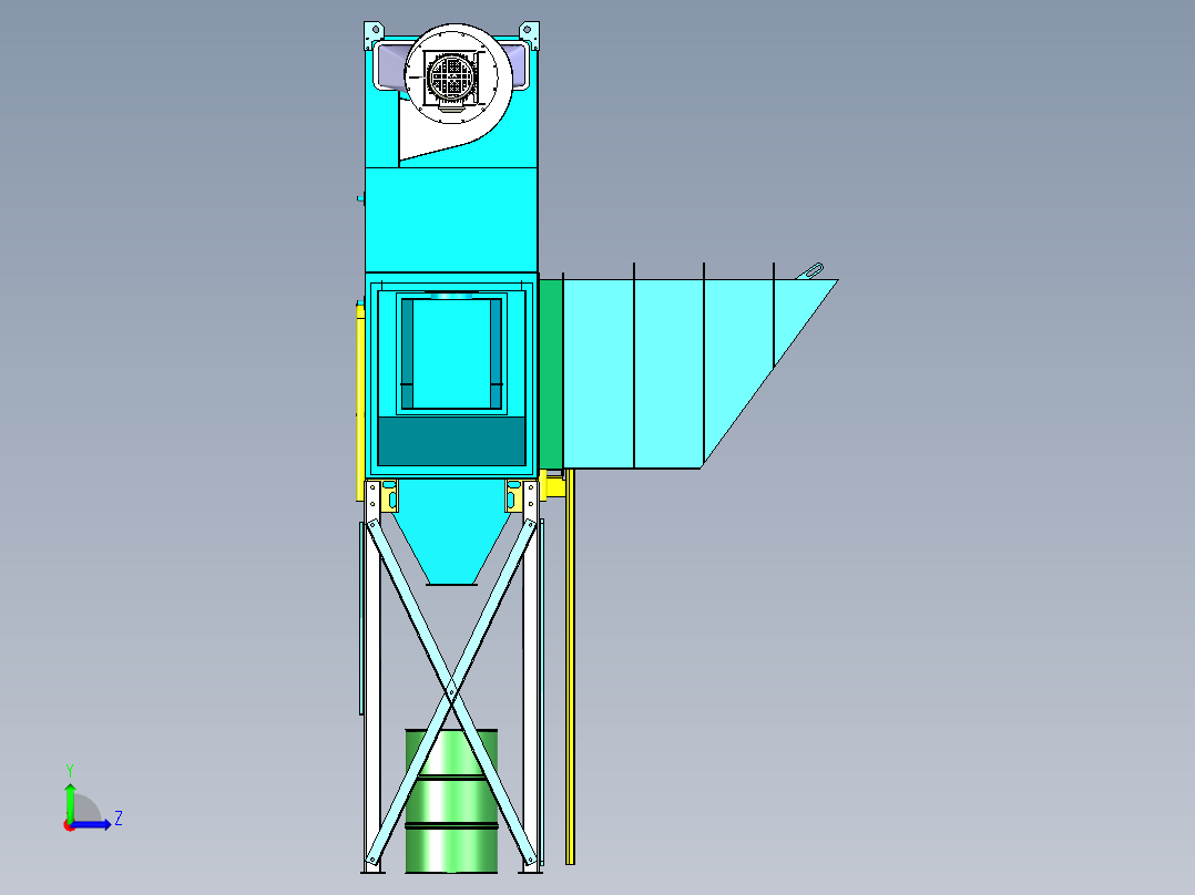 B3003282-除尘器 小型左视图