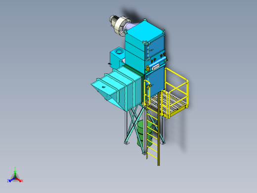 B3003282-除尘器 小型正等轴测缩略图